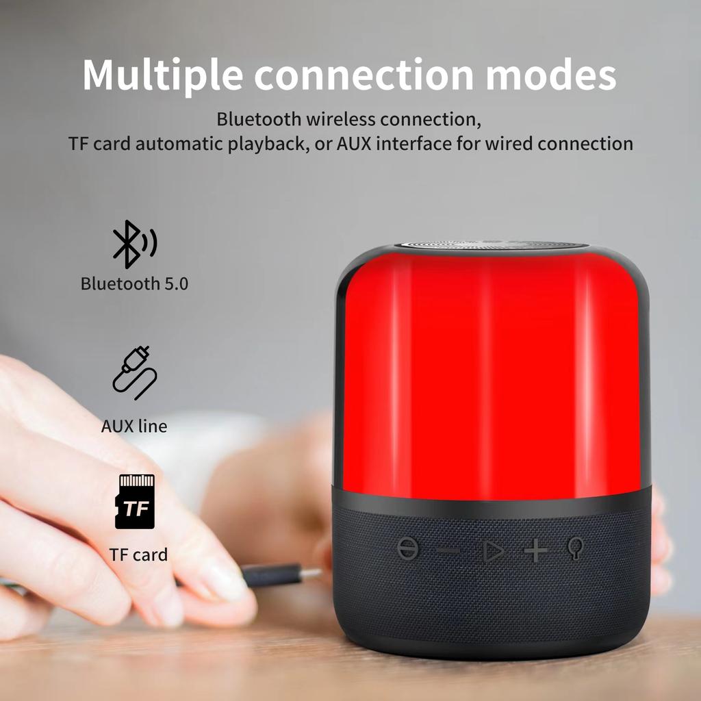 Portable 3D Surround Sound Super Bass Home Theater System TWS Wireless Speaker Desktop Subwoofer LED Light 30w Bluetooth Speaker