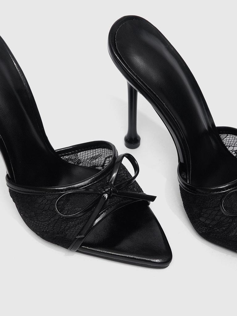 2026 Summer Sexy Mesh High Heel Slides for Women, European and American Style, Sizes 35-43