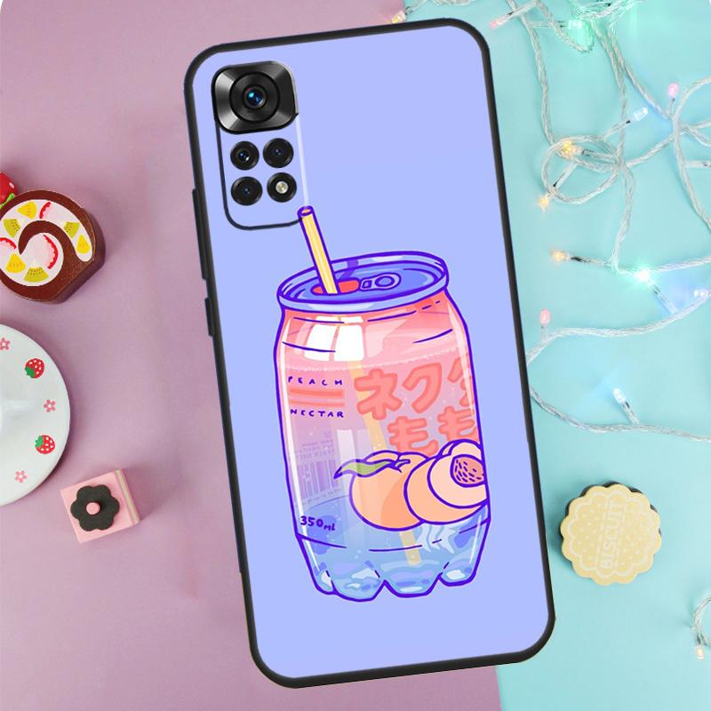 Pink Peaches Aesthetic Case For Xiaomi Redmi Note 14 13 9 10 11 12 Pro 9S 10S 11S 12S Redmi 13C 10C 12C 14C Cover