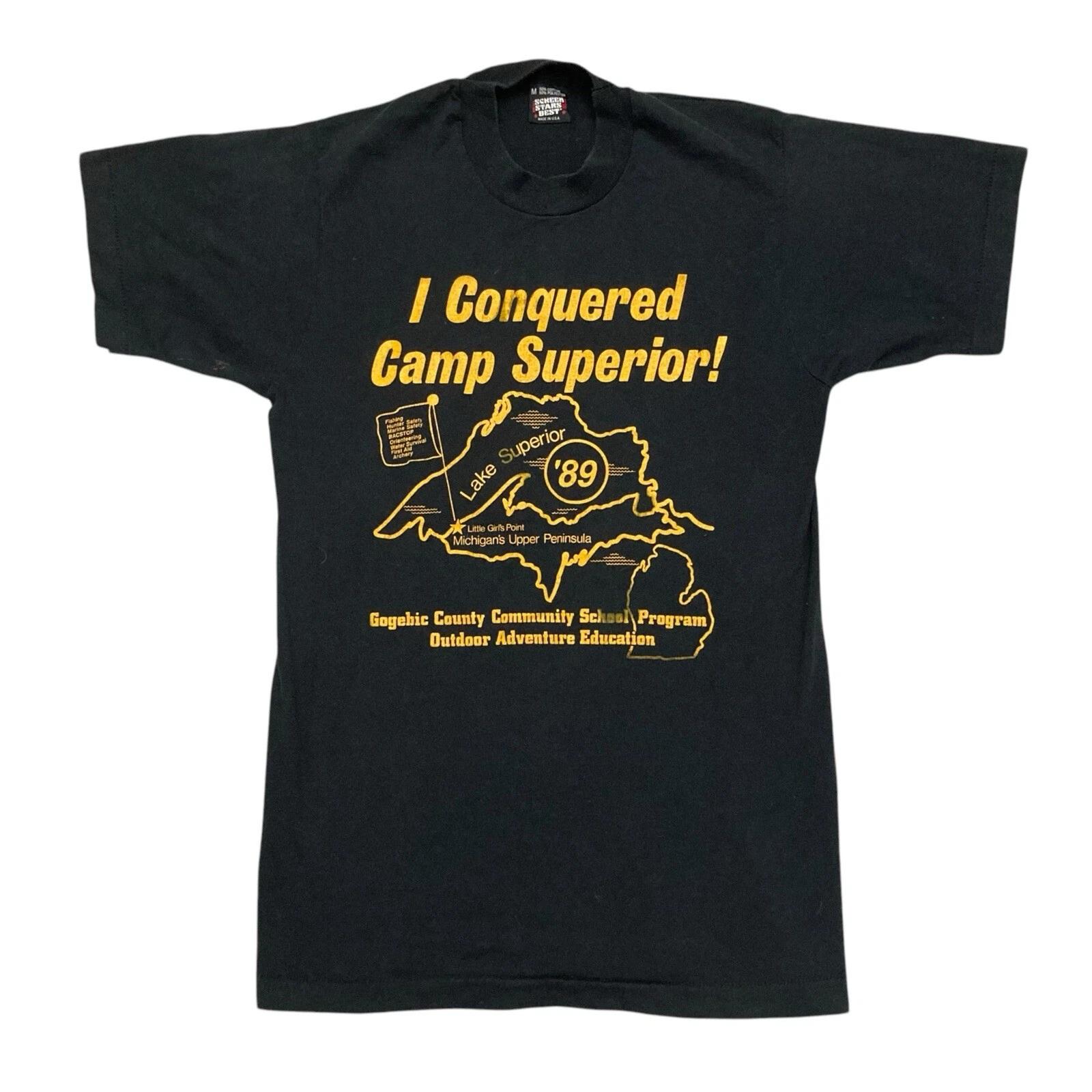 

Vintage Camp Superior 1989 UP Michigan T-shirt M Single Stitch Made In USA M