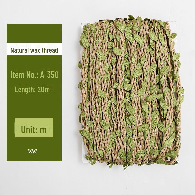 „5 mm Hanfseil mit gemischten Blättern – Forest Series Dekoratives DIY-Rattan“