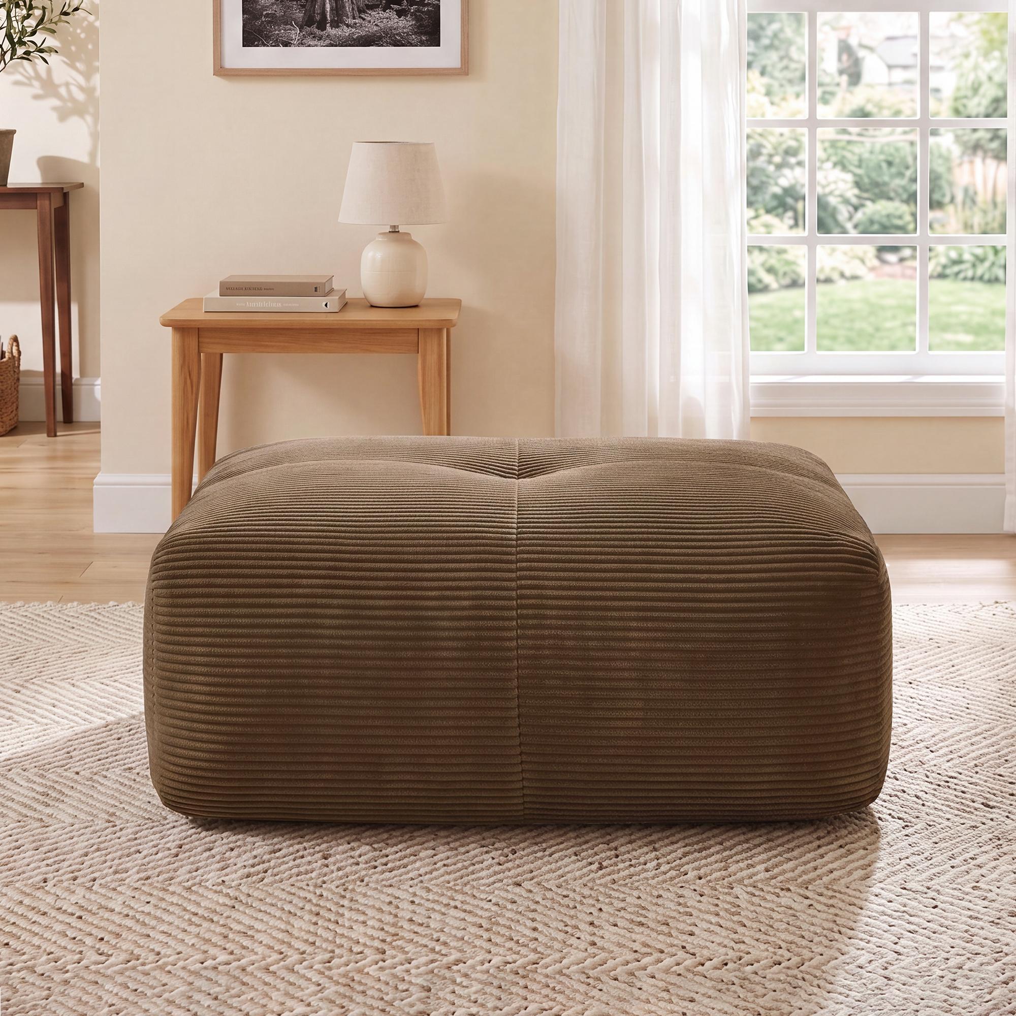 Hamlet Ottoman Corduroy-Brown 92.5 x
