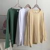 Hirsionsan Basic O-neck 100% Cotton T Shirt Women Loose Oversized Pullover Chic Cusual Tees Female Tops Girl Clothing 16 Colors
