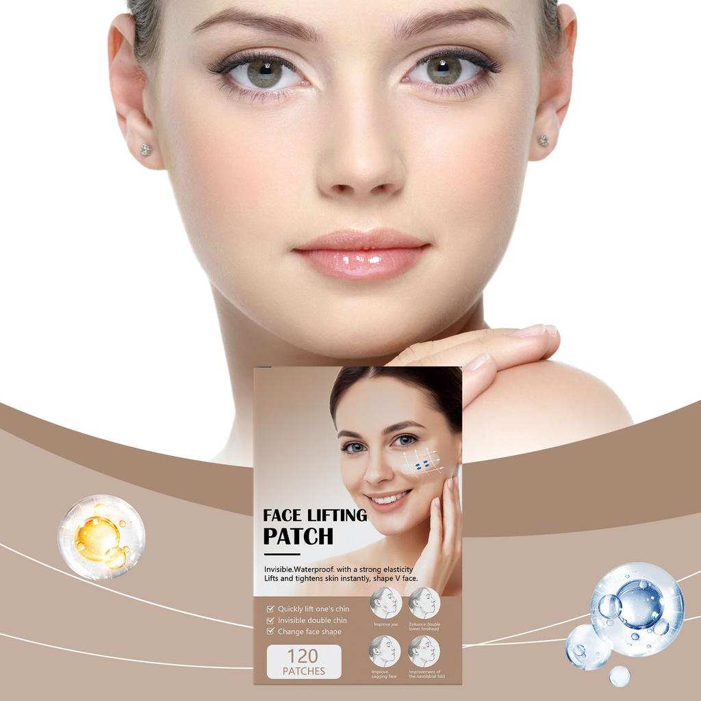 Facial Lifting Patch, Facial Shaping Double Chin Small Face V Face Transparent Patch, Tightening Nasolabial Makeup Patch, Adhesive Tape