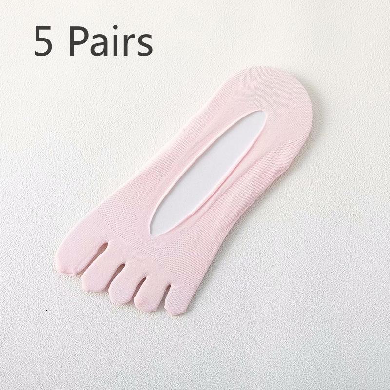 5 Paia Calzini a Cinque Dita da Donna Estivi Sottili con Dita Separate Calzini a Cinque Dita a Bocca Bassa Invisibili da Barca