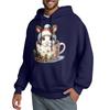 Men's Hooded Sweatshirt, Contrasting Color Sweatshirt, Sports   Casual Jacket
