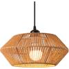 Boho Style Rattan Chandelier 32CM Lamp Shade Vintage Hanging Light Pendant Lamp for Home Decoration Lighting Fixture E27 Light