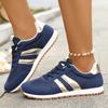 Fashion Lightweight Women's Casual Sports Shoes Fashion Striped Decor Breathable Sneakers Woman Plus Size Comfort Non Slip Walking Shoes