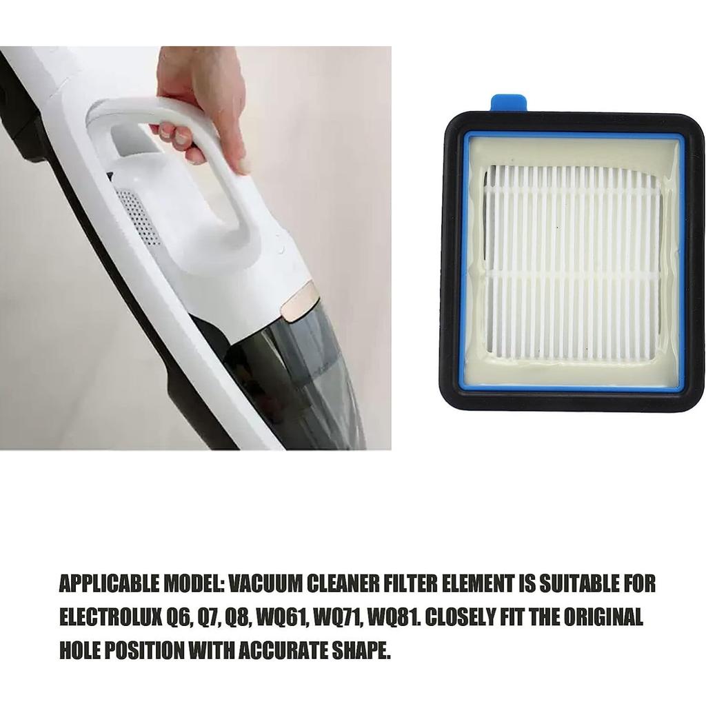 Set of 2 Filter Vacuum Cleaner Parts Replacement for Electrolux Q6 Q7 Q8 WQ61 WQ71 WQ81