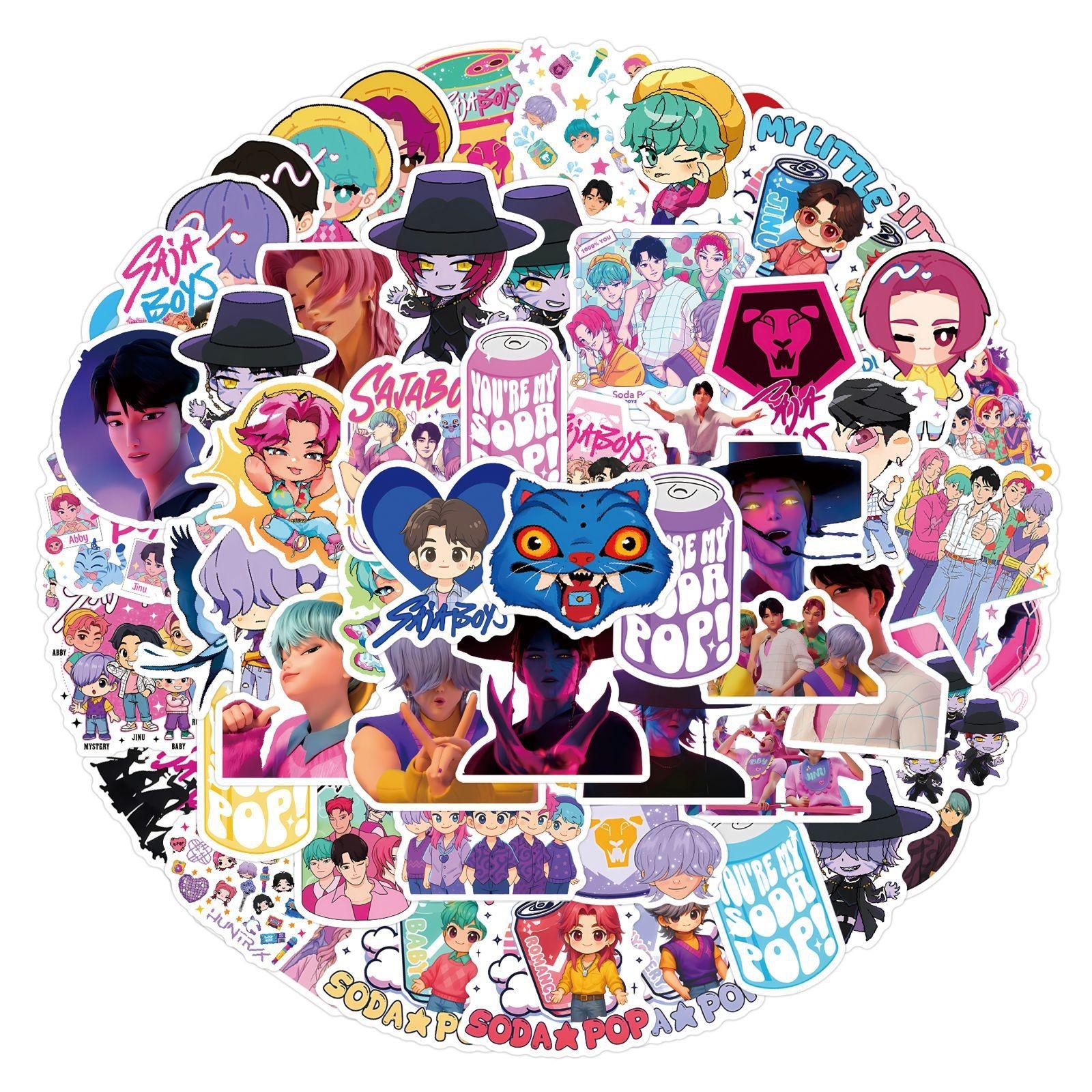 

110pcs Suitcase Stickers Scooter Computer Tablet Cartoon Decoration One Size