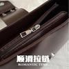 Vintage Schloss Design PU Umhängetaschen für Damen Einfache einfarbige Damen Achseltasche Lässige Femlae Phe Handtaschen Geldbörse