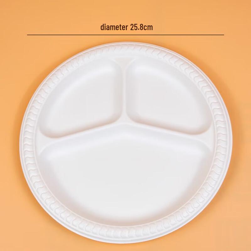 Zhishu Biodegradable 10-inch Three-Compartment Plates