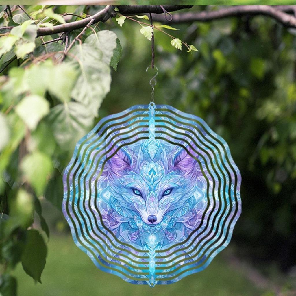 10 Inch Hanging Wind Chime for Outdoor Decor Artistic Patio Lawn Garden Decoration Rotating Hook Elegant Dynamic Design Gift for Friends