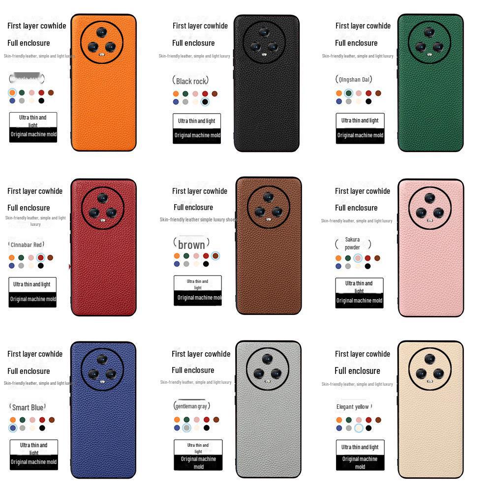 

Чехол для телефона Honor Magic5 Ultimate Edition из натуральной кожи с узором личи Honor Magic4