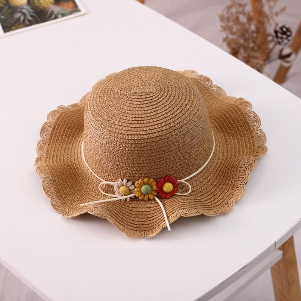 Sun Protection Straw Cap Floral Sun Hat Fashion Fisherman Hat  Summer хаки