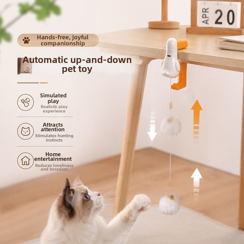 Stretchable Kitten Teasing Toy Rechargeable Electric Cat Toy For Cat Teaser