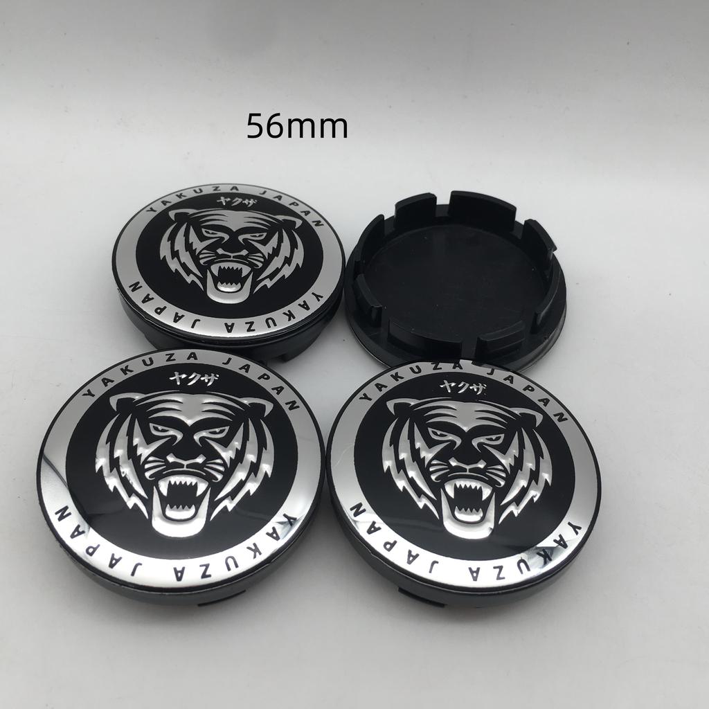 AAZT1 4pcs 3D New 56mm 60mm For Car Wheel Hub Center Cap Emblem Badge Covers Sticker Decals Styling Accessories