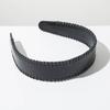 Solid Color Leather Headband Non-Slip Wide Edge Hairband Women Hair Hoop  Wash Face