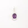 Natural Amethyst Gemstone Pendant 925 Sterling Silver Jewelry  Birthstone Gift PP-6-4