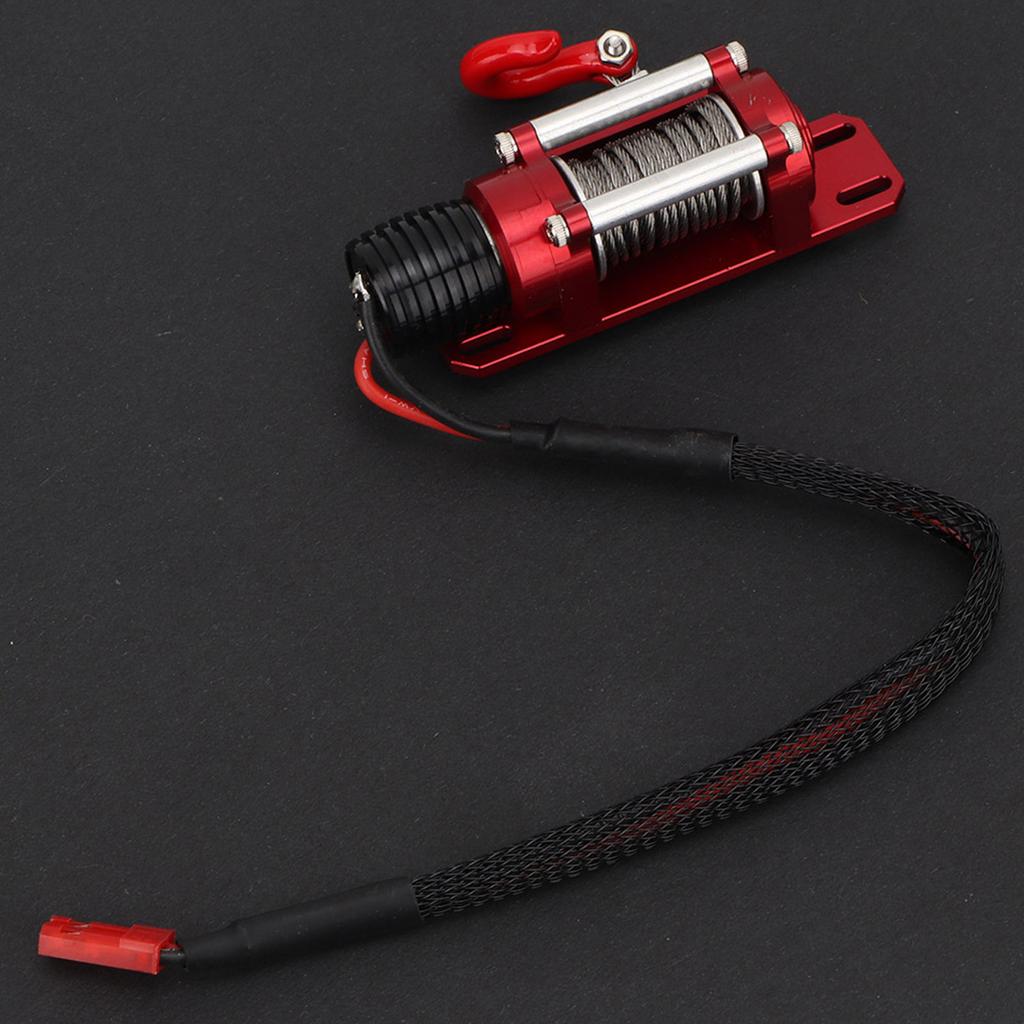 Electric Alloy Winch Fit for D90 SCX10 1:10 Simulation RC Car Accessory