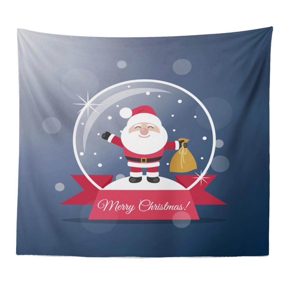 Christmas Series Santa Claus Pattern Tapestry TV Background Wall Landscape Tapestry Hanging Cloth