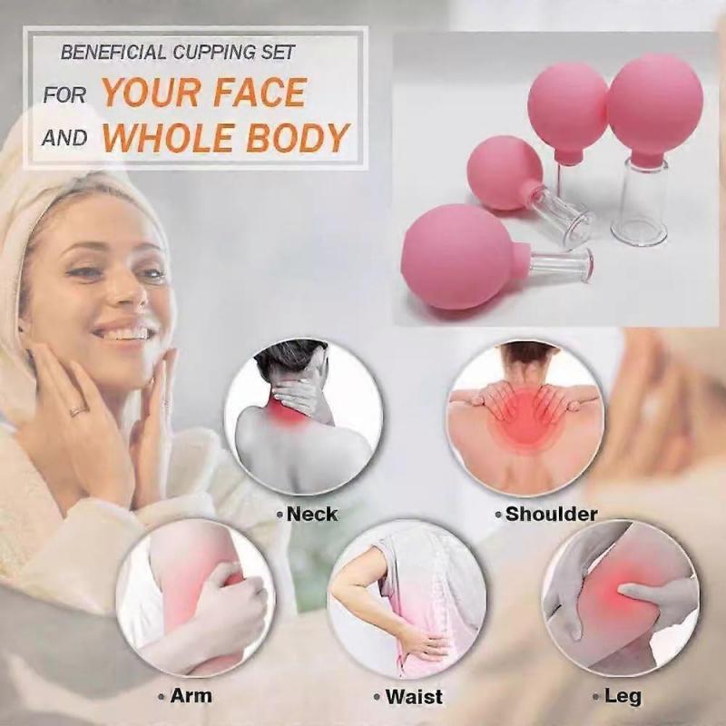 Facial Cupping Set - Anti-Aging Facial Care Tool, Gua Sha Board, Wrinkle Massage, Vacuum Suction Therapy for Face, Legs, Arms, Back, Shoulders