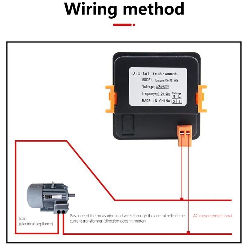 Double Display Voltage Frequency Meter Panel Mounting LED Display Voltage Frequency Tester Gauge Easy Installation