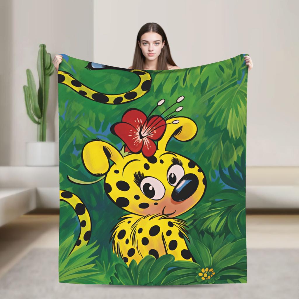 Marsupilamis Flannel Blanket Winter Soft Warm Bedding Throws for Child Home Decor Comfortable Bedspread Sofa Bed Cover