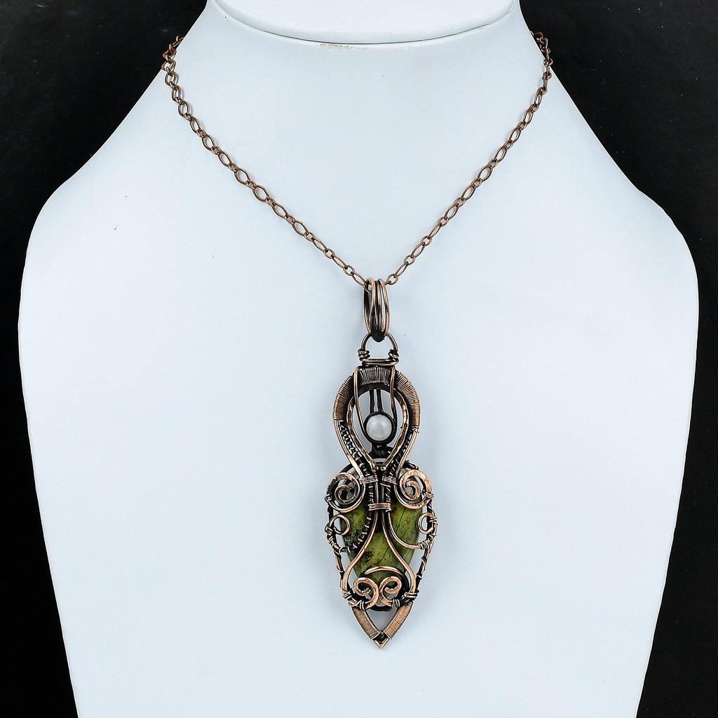 Dragon Bloodstone Pendant Copper Wire Wrapped Gemstone Pendant Rainbow Moonstone Pendant Copper Wire Jewelry Handmade Pendant Gift For Mom