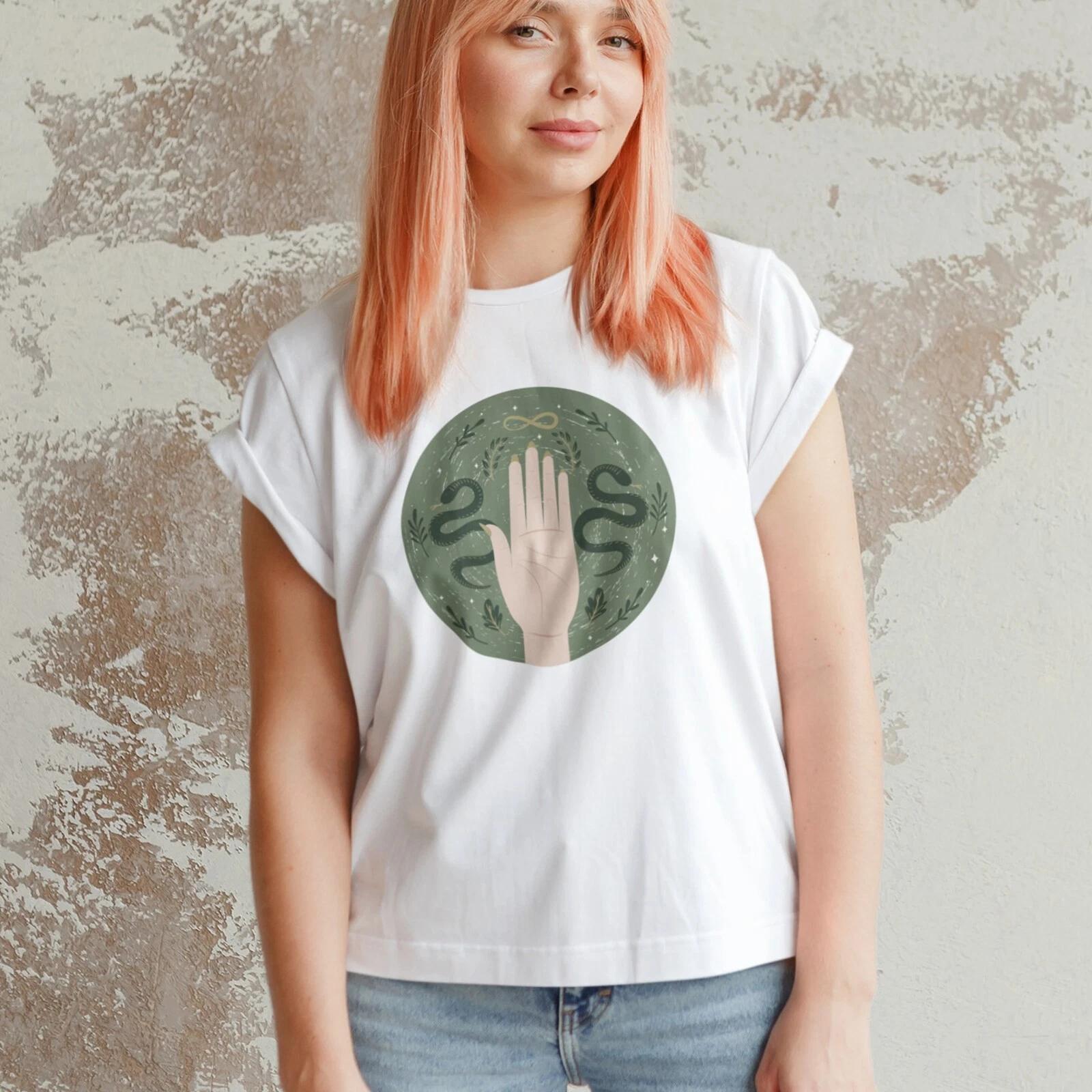 Men s and Women s T-shirts Esoteric and Pagan Hands T shirt - Esoteric Snake - Mystic T shirt - Mystical XXXL