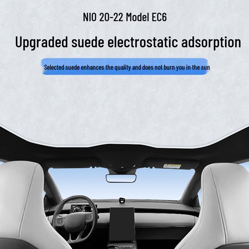 Nio EC6 (2020-2022) Sunroof Static Sunshade: Insulation, Sun Protection, Privacy, Opaque