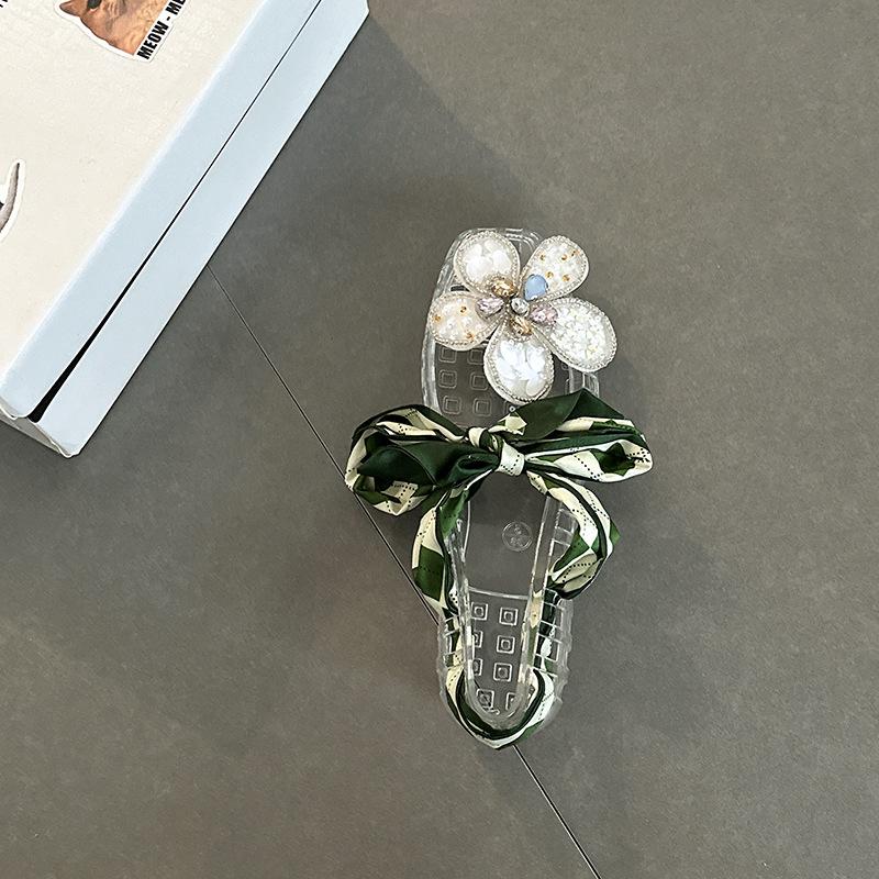 Flowers Wear Mary Jane Shoes 2025 Summer New Fashion Versatile Casual Design Sense Hollow Square Head Single Shoes Women