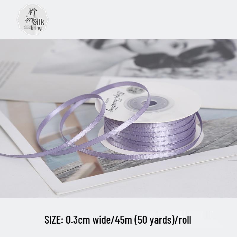 3mm Premium Double-Sided Satin Polyester Ribbon for Wedding Bows and Gift Packaging