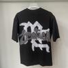 Mens Loose Fit Cotton Short Sleeve T-Shirt With Letter Print Rhinestone Detail Casual Top