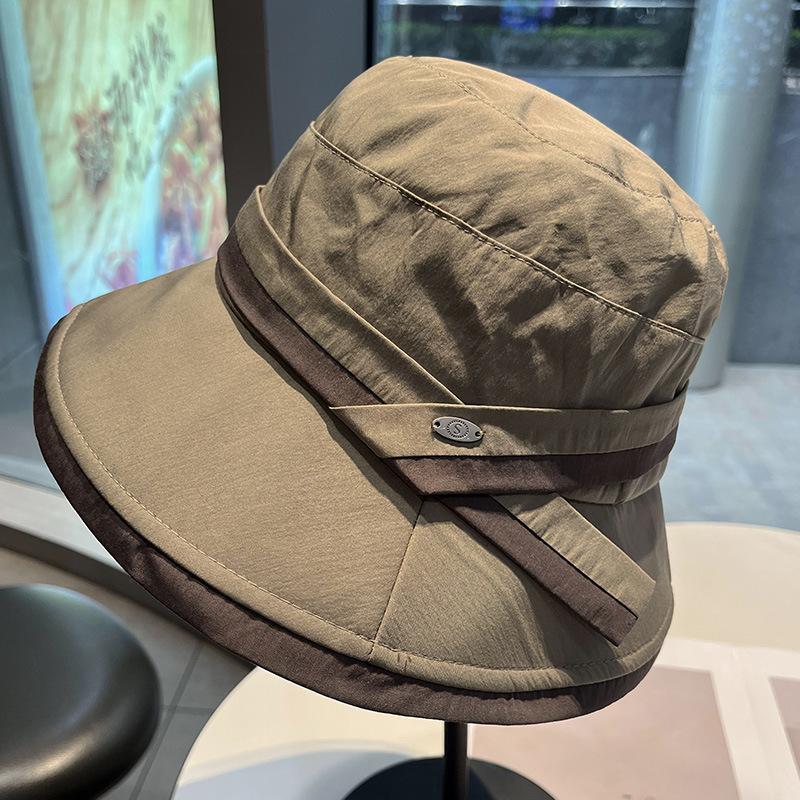 New Summer Fashion Versatile Sunshade Bucket Hat for Traveling, Showing a Small Face, Casual Anti-ultraviolet Small Brim Basin Hat