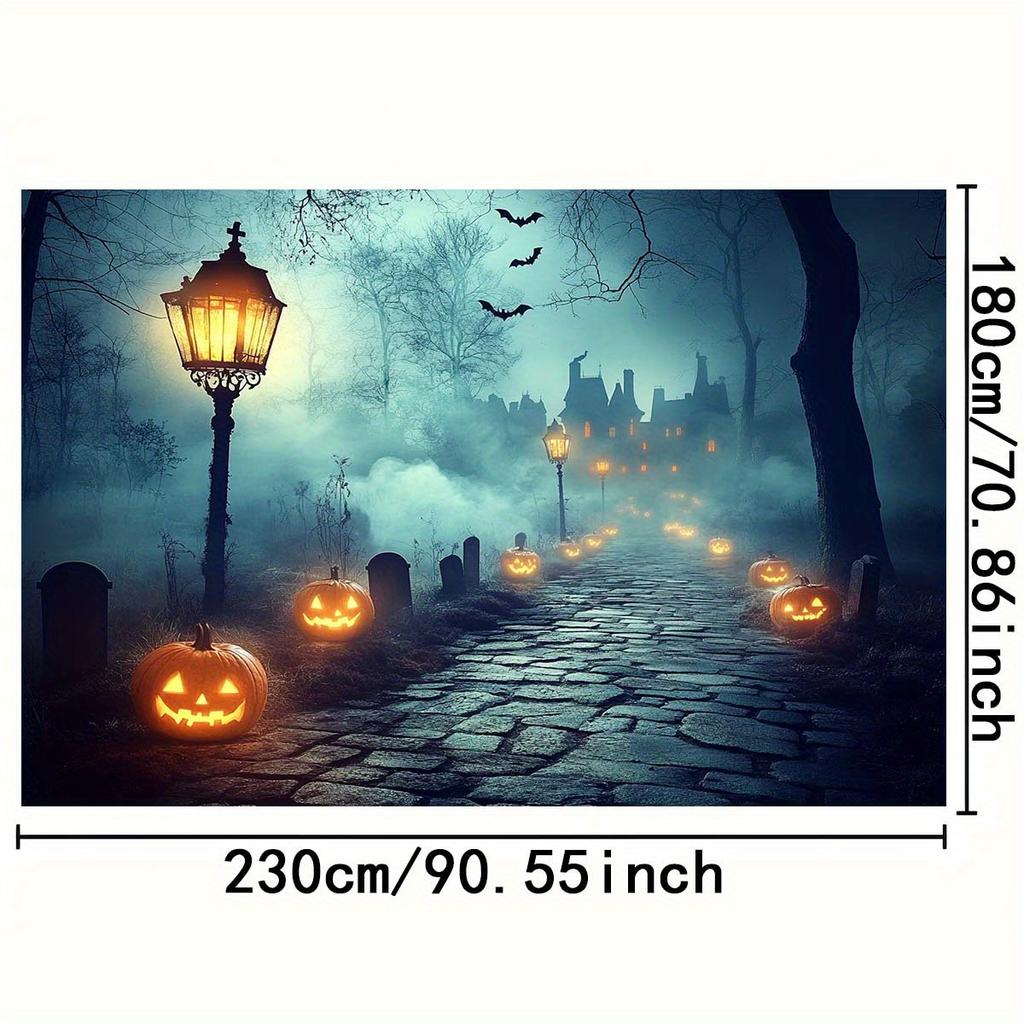 1 piece of Halloween themed background cloth - unfamiliar path with mysterious atmosphere - perfect for Halloween parties