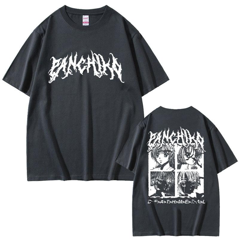 Rock Band Panchiko DEATHMETAL Album Double Sided Print T-shirt Men Women Vintage Loose Oversized Tshirt Men's Casual Cotton Tees