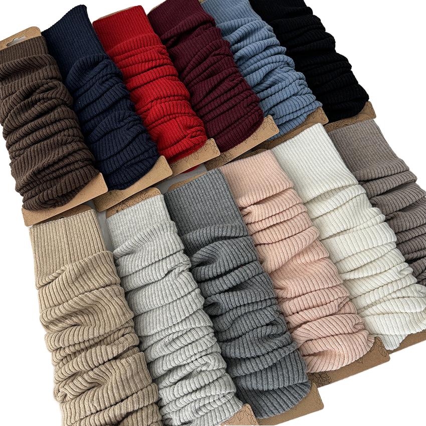 Soft Skin-Friendly Sweat-absorbent Knitted Leg Warmers White Leg Guards Korean Ins Style Foot Covers College JK Slouch Socks