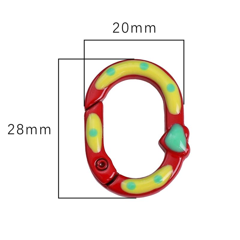 Stop malowany sprayem dwustronny brelok w kształcie serca w kropki owalny krople oleju akcesoria DIY