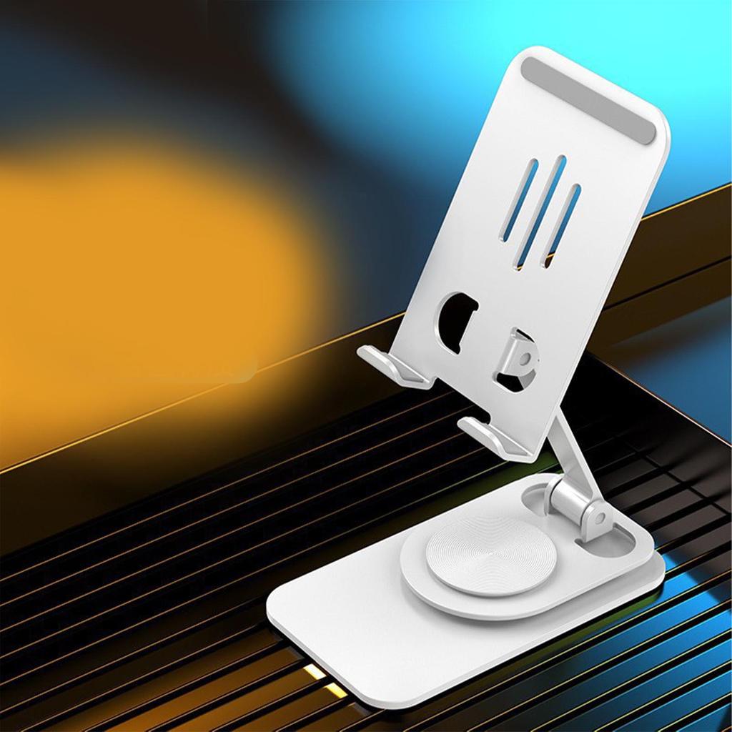 Phone Holder 360 degrees Rotation Height   Foldable Portable Metal Desk Phone Dock Holder for Phone Tablet