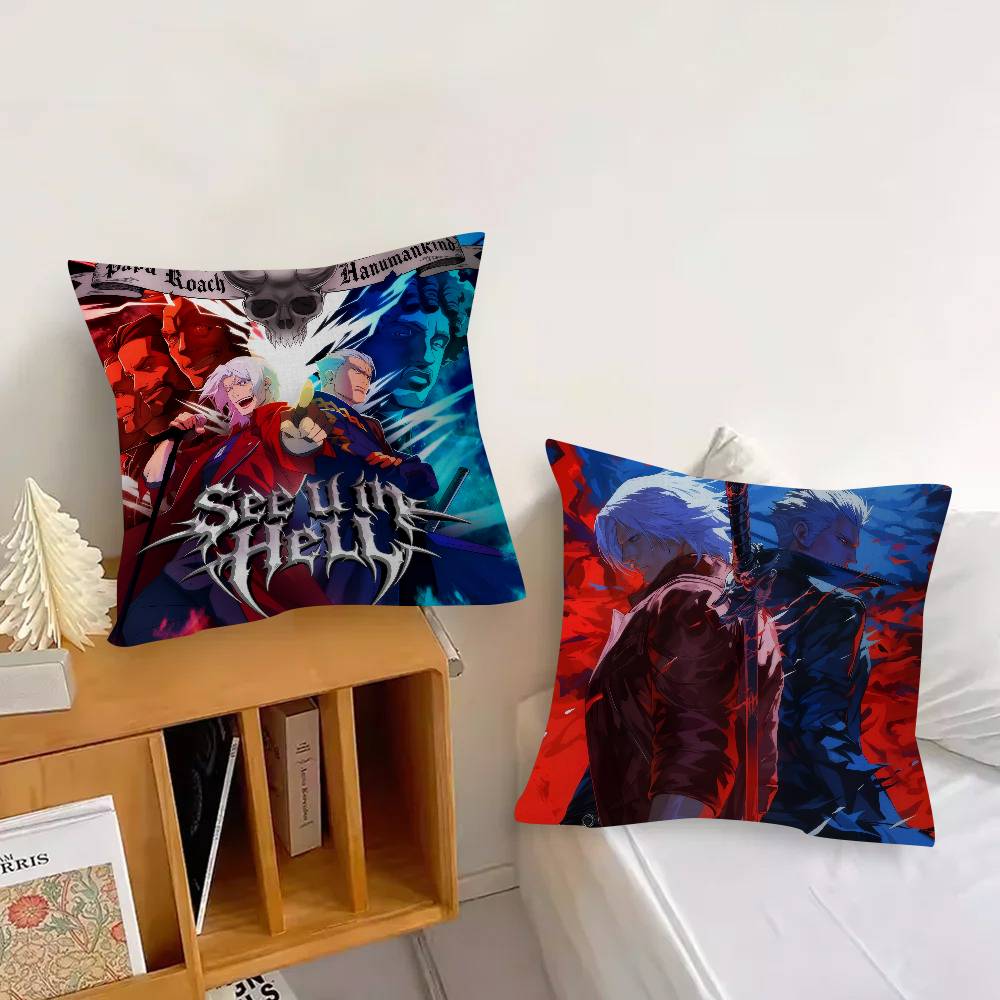 Famous Anime D-Devil May Cry   Cushion Cover Pillowcase Upholstery Sofa Throw Pillow Home Decor Pillowcas