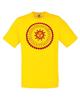 Adults California Sunrise Acid Trippy LSD Blotter Art 90s Unisex Yellow T-Shirt