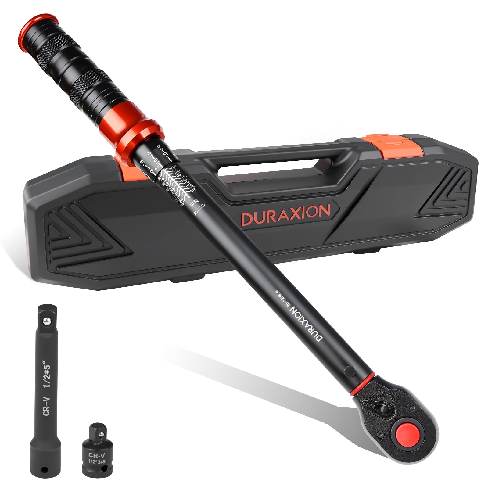

DURAXION Torque Wrench Car Torque Preset mm Tire Automotive Work Machine High Forward and Reverse Double Left and Right 72 Feed Quick CRV Material