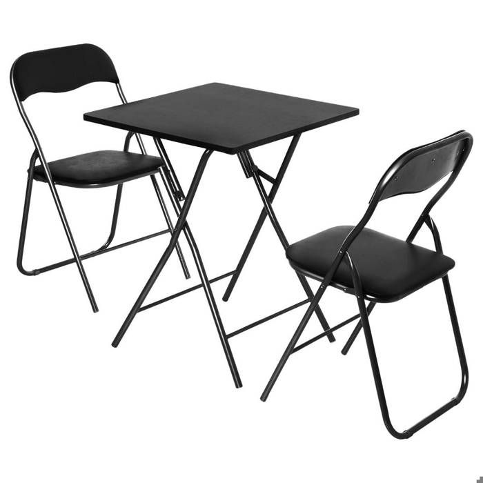 5five - table pliante 2 places noir