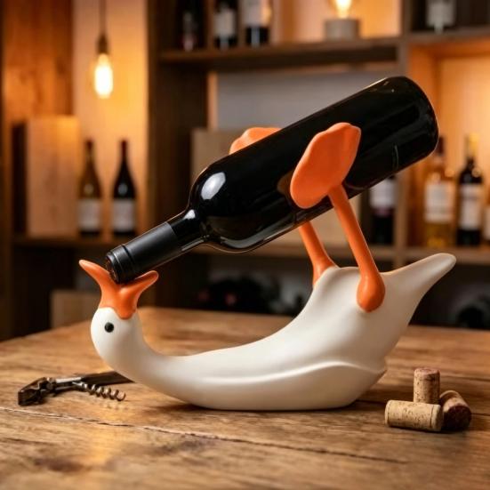 Goose Wine Bottle Holder, 3D Printed Decorative Wine Rack, Practical Versatile Decorative Ornament, for Home Kitchen Bar Office Countertop