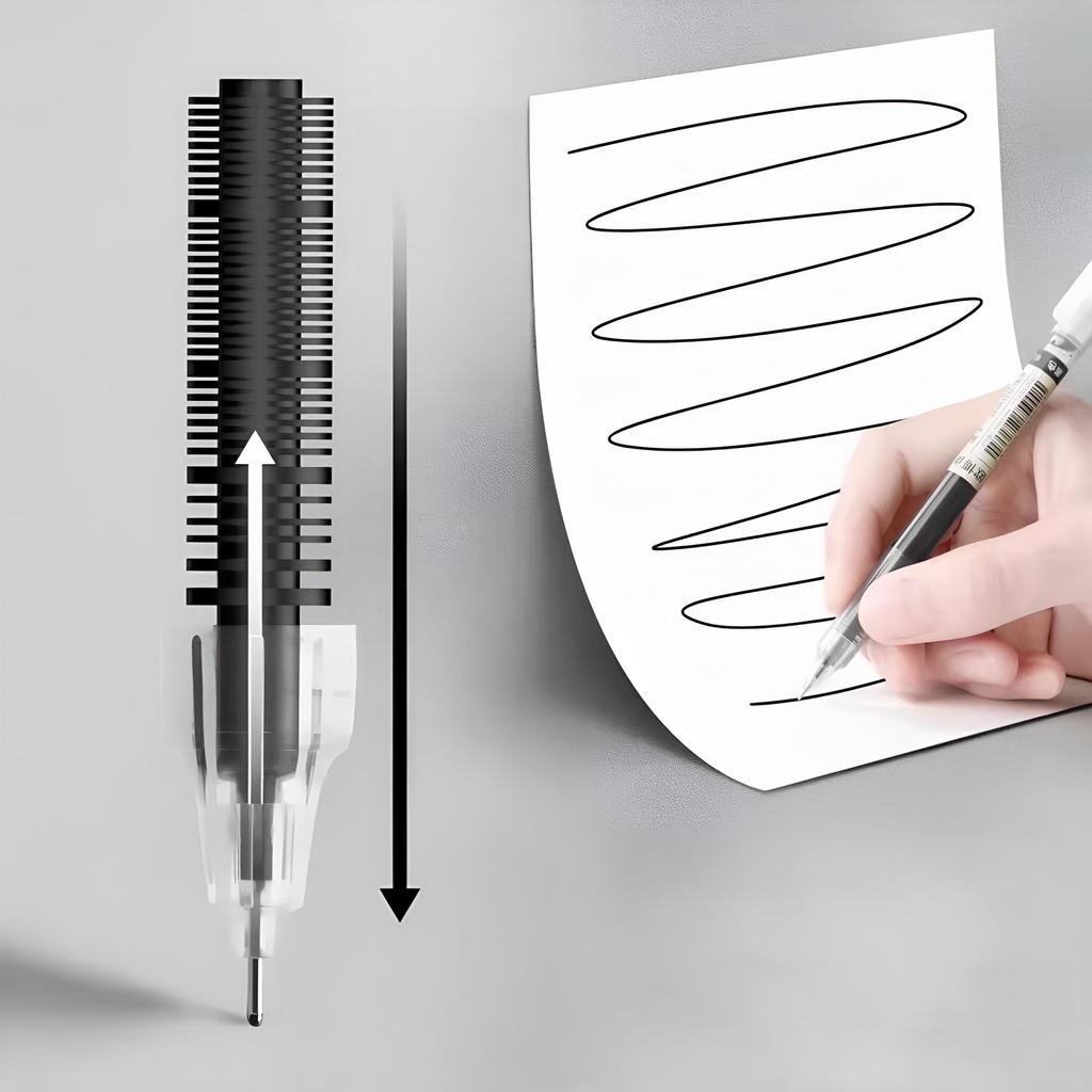 1/3/6PCS Needle Type Gel Pens Straight Liquid Ballpoint Pen Kawaii Stationery School Office Supplies Writing