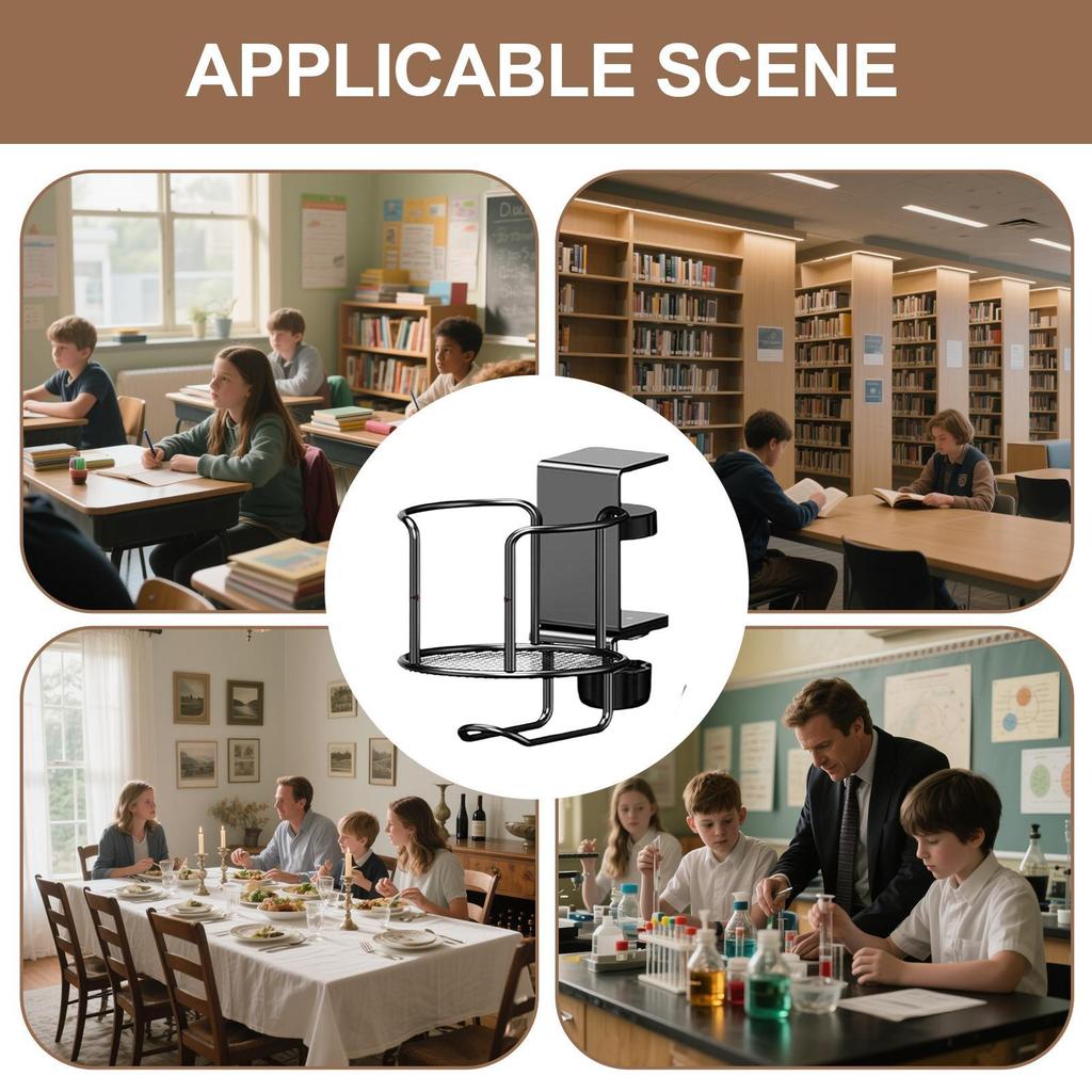 Metal Cup Holder 2-in-1 Clip On Anti-Spill Iron Home Supplies Coffee Cup Holder For Chair Couch Bed Car Boat Classroom Offices