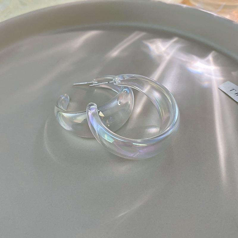 Small Niche Luxury Colorful Earrings, Women'S High-End Earrings, Personalized Cool Style Accessories