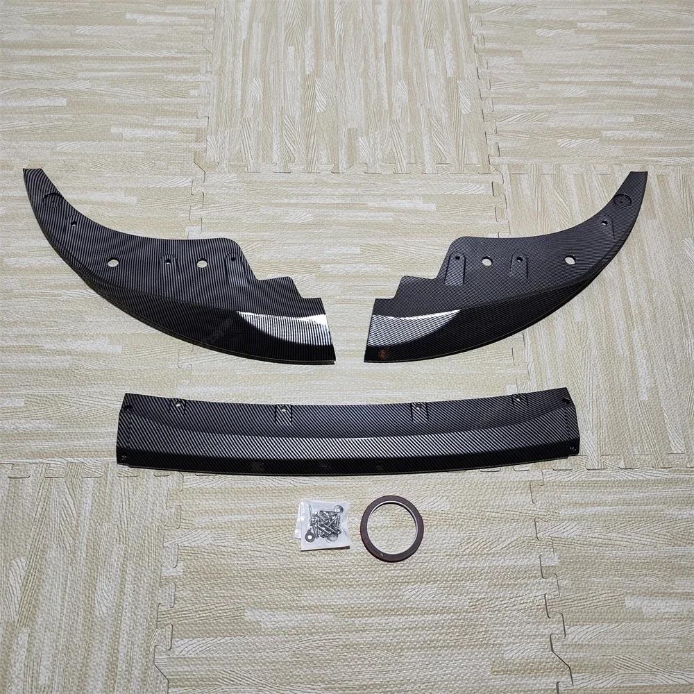 Car Front Bumper Lip Spoiler Canard Splitter Diffuser For BMW 4 Series G22 G23 M-Sport 2020-2024+ Bodykits Tuning Gloss Black