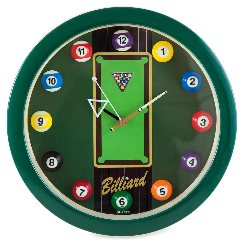 Billiard Clock Print Round Carpet Soft Area Rug for Bathroom Bedroom Living Room Doormat Gaming Chair Decor Non-Slip Floor Mat